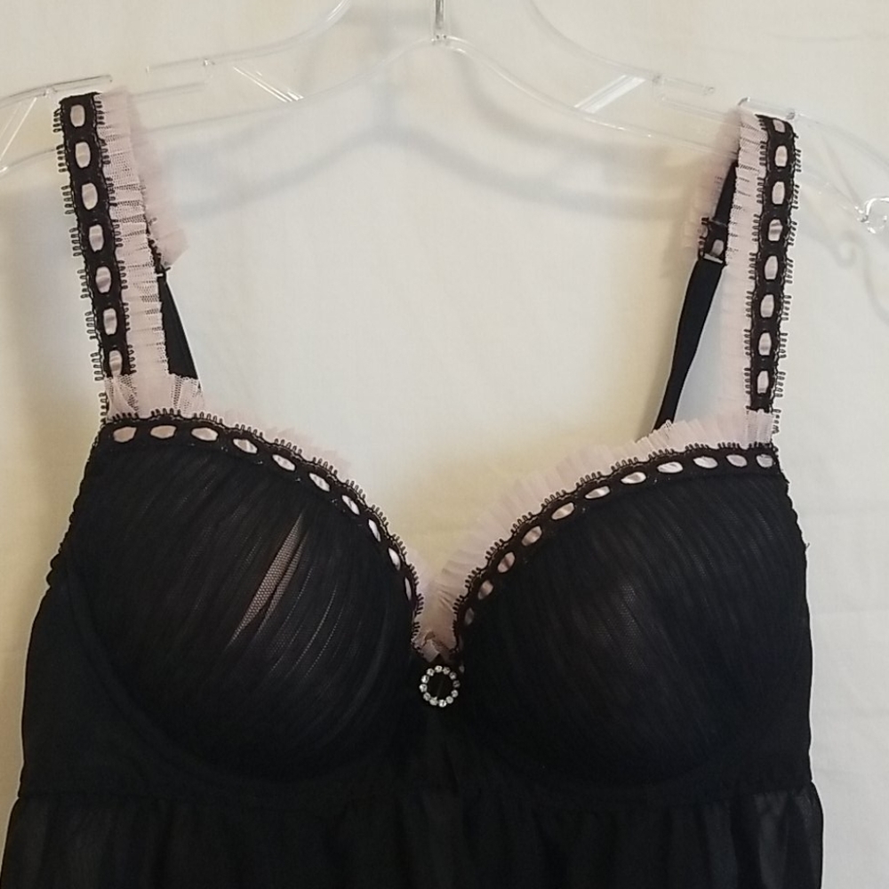 New 2 piece black lingerie, never used,  no tags